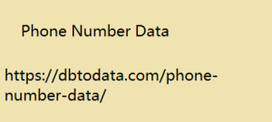 Phone-Number-Data