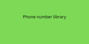 phone number library