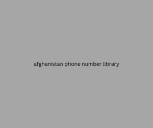 afghanistan phone number library