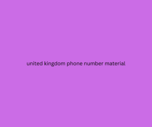 united kingdom phone number material